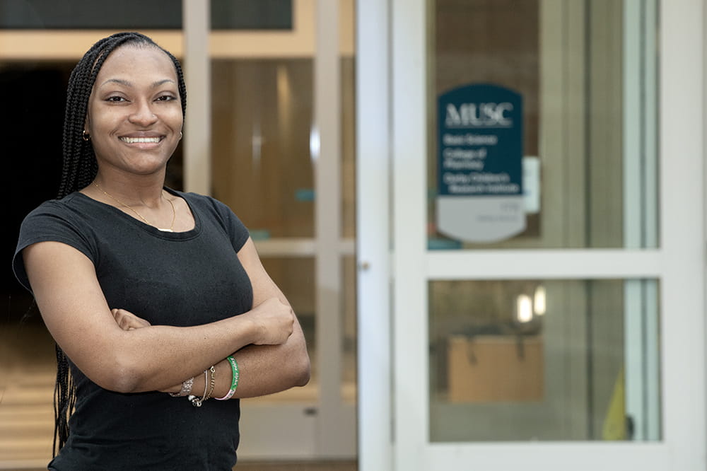 Pharm.D. student Latavia Fields, who has benefitted from outreach proograms developed by Dr. Marvellla Ford