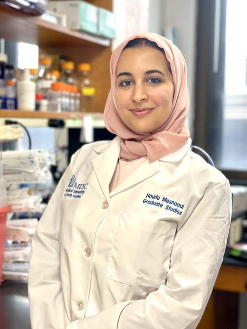 A headshot of Houda Mesnaoui, MUSC College of Graduate Studies student.