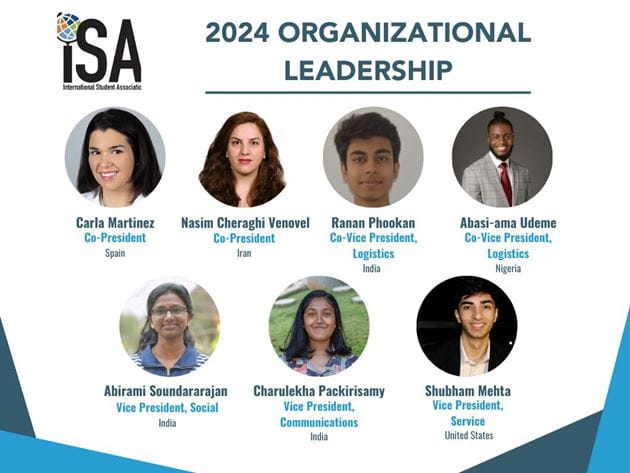 Headshots of the 2024-25 ISA leadership team.