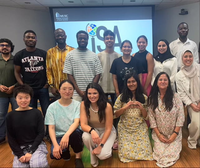 Carla Martinez with fellow ISA student members.