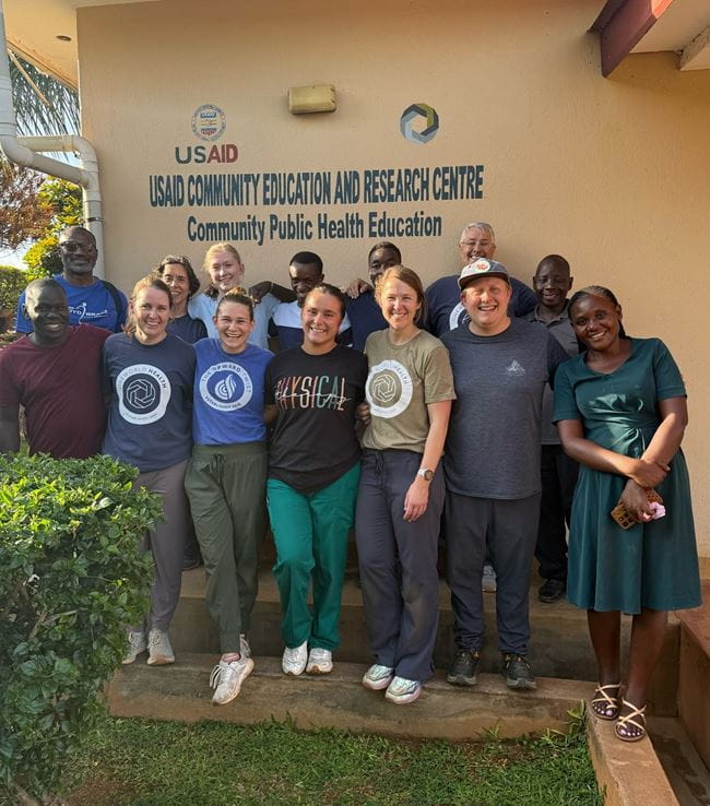 MUSC representatives pose with local healthcare staff at a facility in Masindi, Uganda.