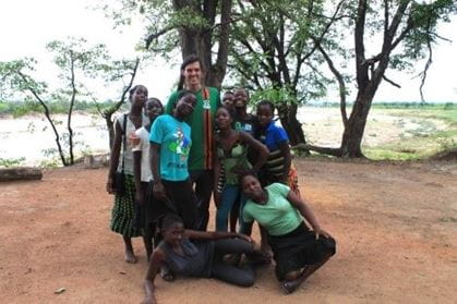 Brian Elmore with locals.