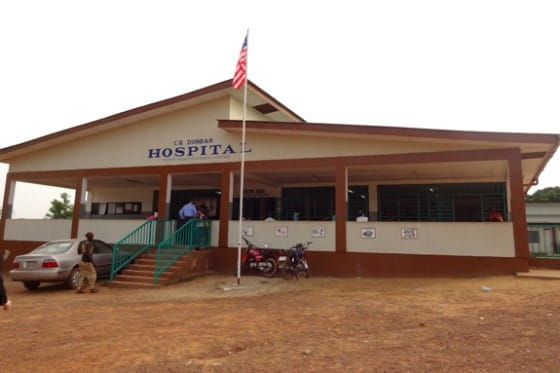 A hospital in Liberia working with Gail Stewart.