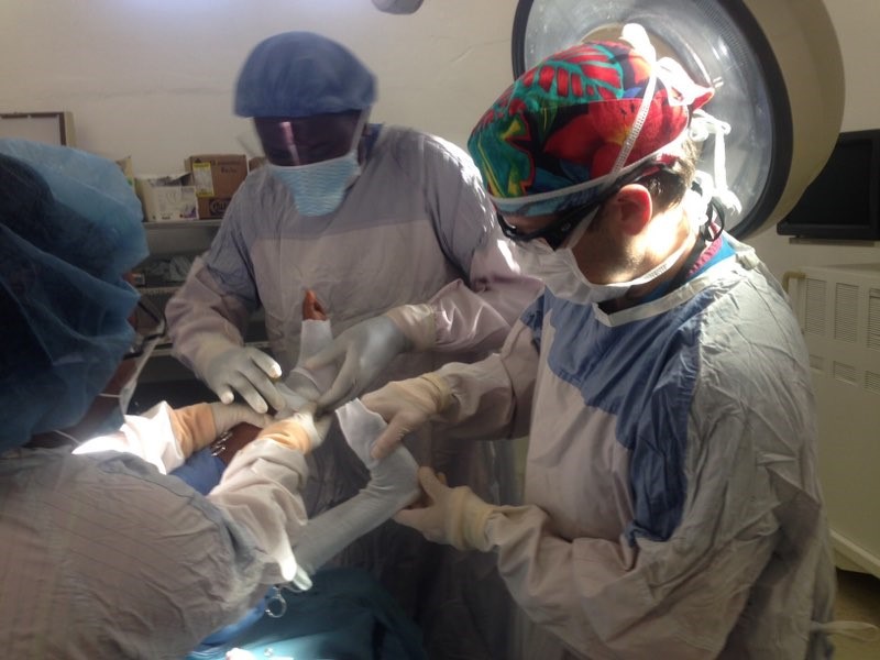 MUSC surgeons operate in Haiti.
