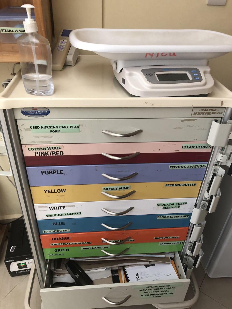 Supplies in the hospital at Arusha, Tanzania
