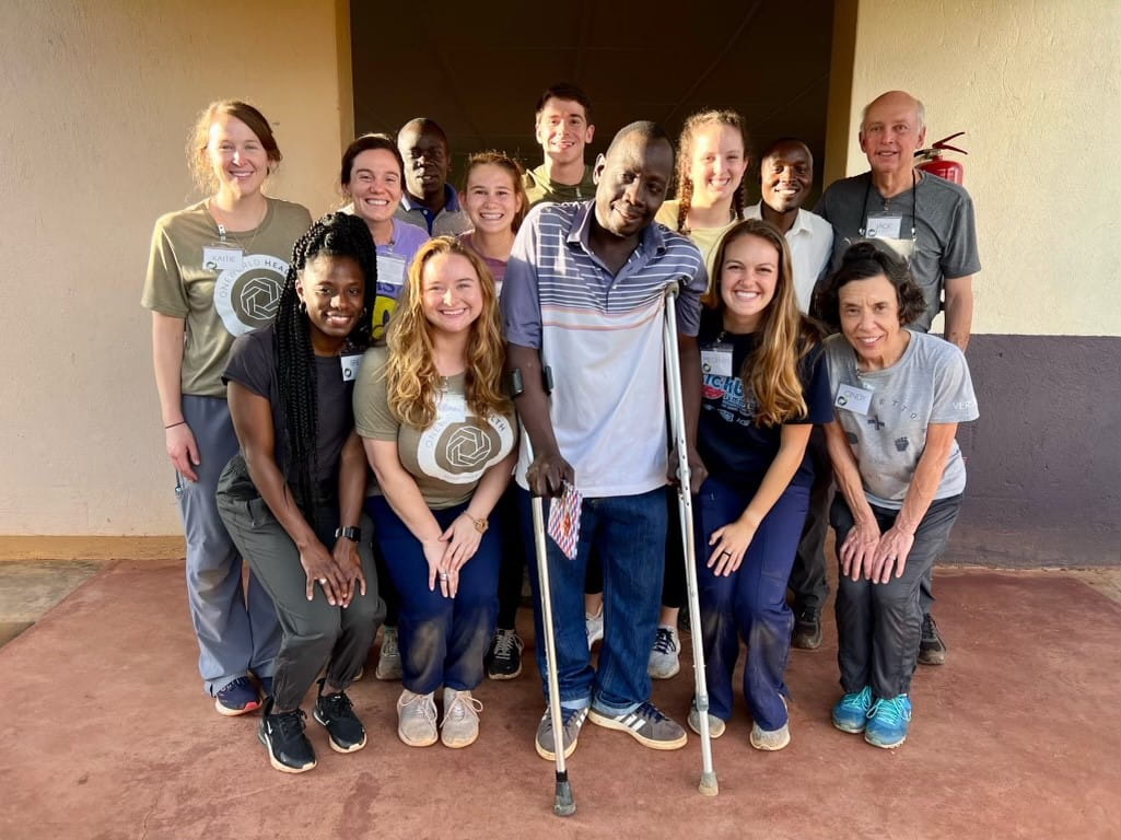 MUSC students in Uganda with a patient.