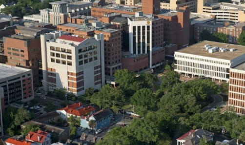 aerial of MUSC campus