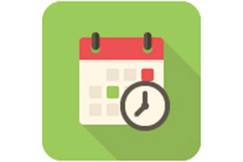 Vector illustration of a schedule and clock