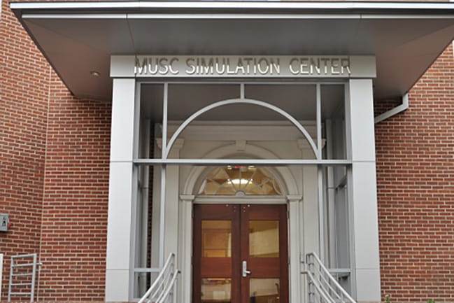 Front door of MUSC Health Simulation Center