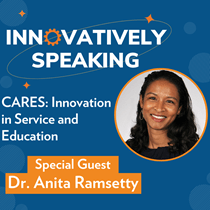 This image of the innovatively speaking cover features Dr. Anita Ramsetty. 
