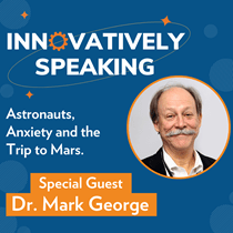 Podcast art of Mark George for the Innovatively Speaking Podcast