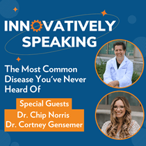 Podcast art of Chip Norris and Cortney Gensemer for the Innovatively Speaking Podcast