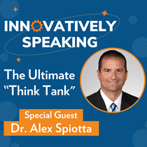 The cover of Innovatively Speaking featuring both Dr. Alex Spiotta. 