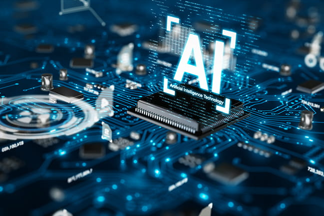 AI futuristic AI inside of a computer