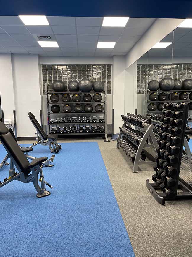 View of weight room