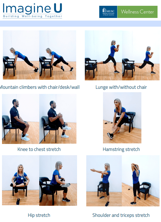 Desk workout reference guide