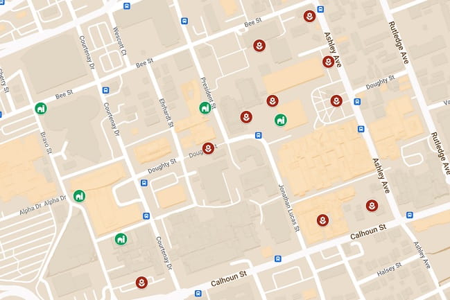Screenshot of MUSC Urban Pocket Farm Charleston map