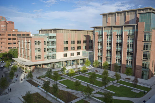 Aerial view of the Clyburn Research Building