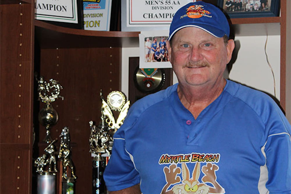 Steve Dye was thrilled to be able to finish his first full softball season in two years.