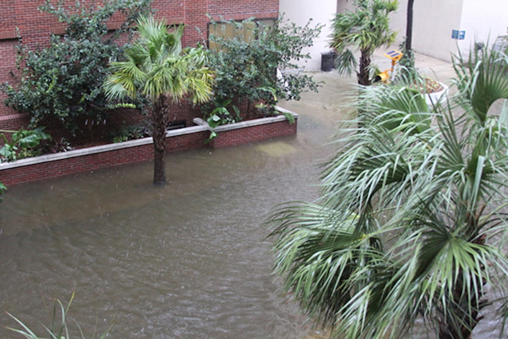 Flood waters inundated much of MUSC's campus
