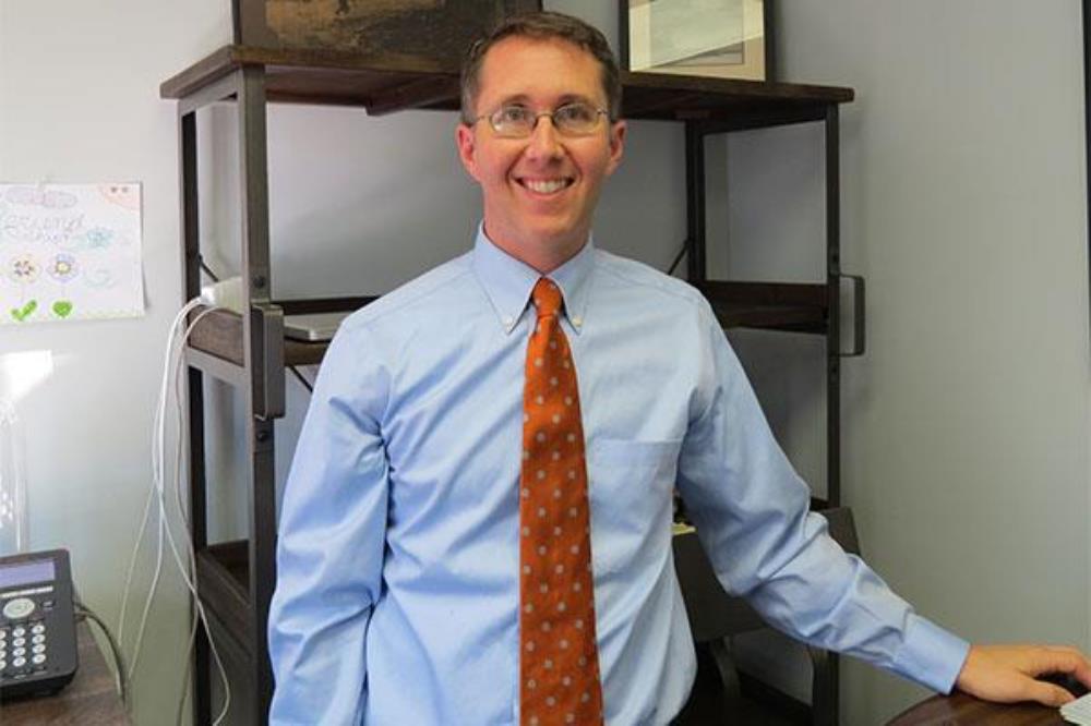 Dr. Kevin Gray in his office