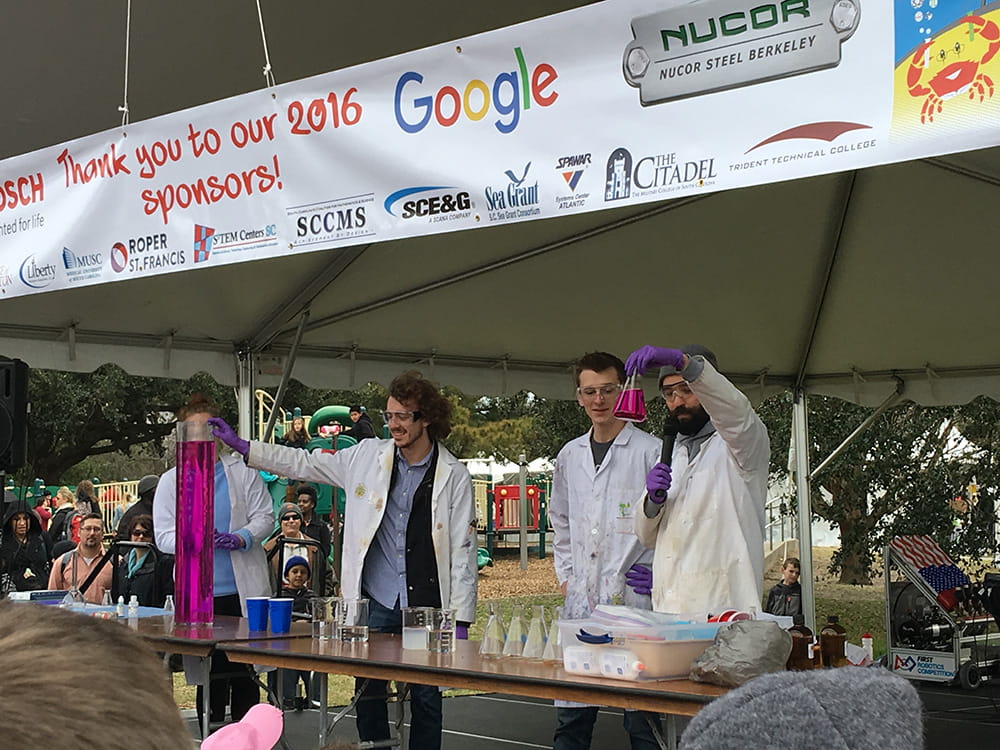 A demonstration at the Charleston STEM festival 