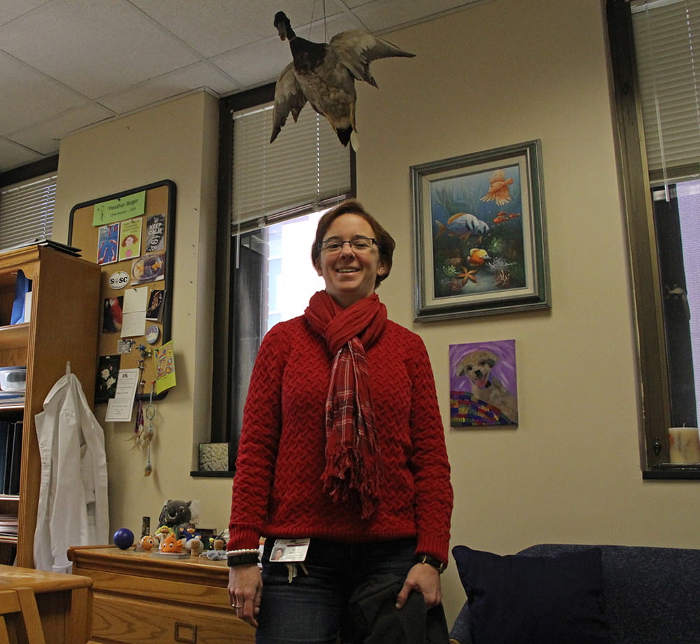 Dr. Heather Boger in her office