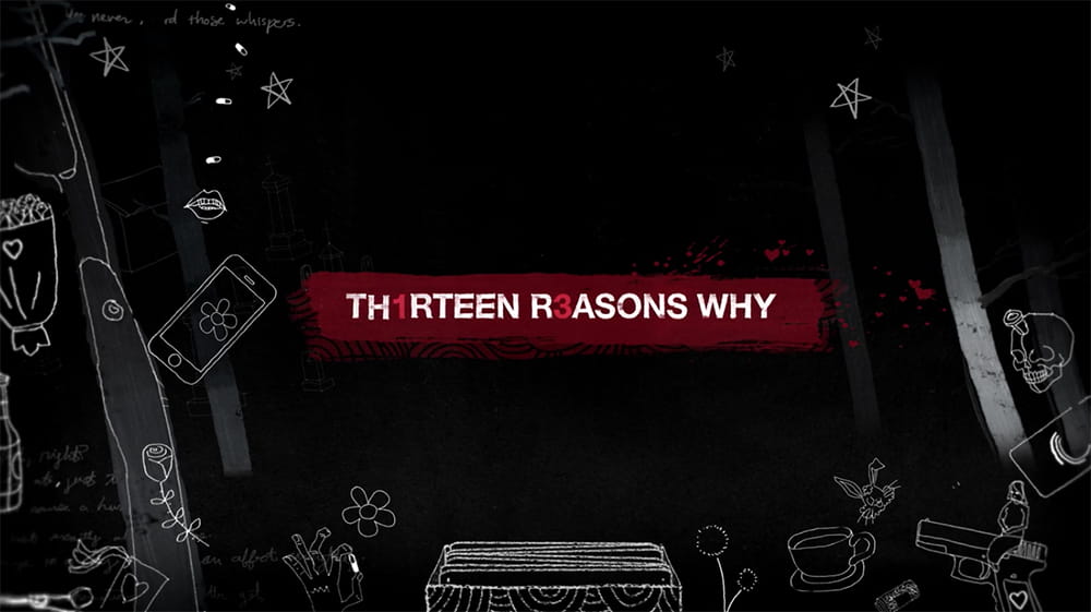 Title screen of '13 Reasons Why' TV series 