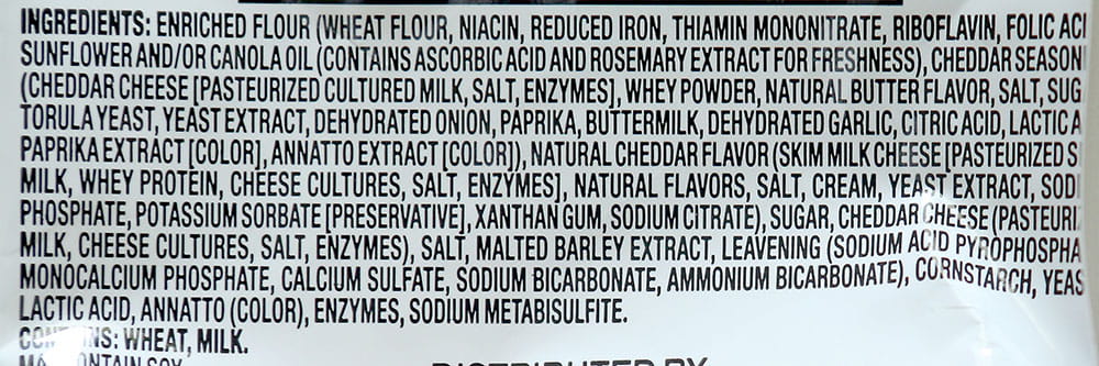 ingredients in a bag of chips