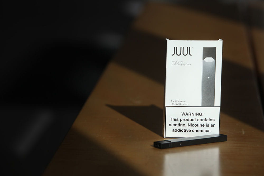Package of Juul e-cigarettes