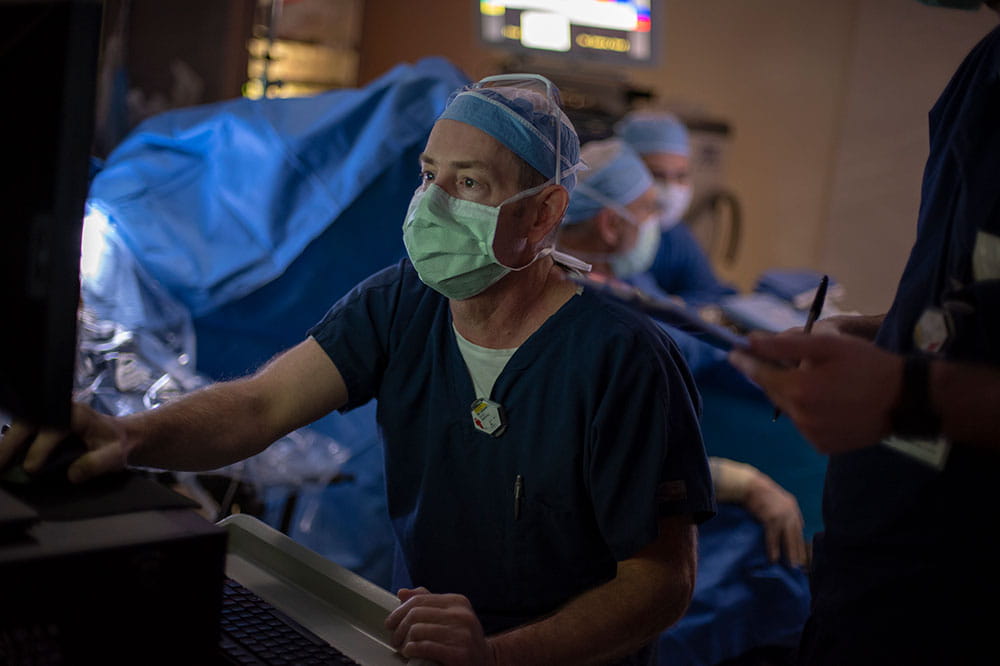 Dr. David Marshall in the operating room