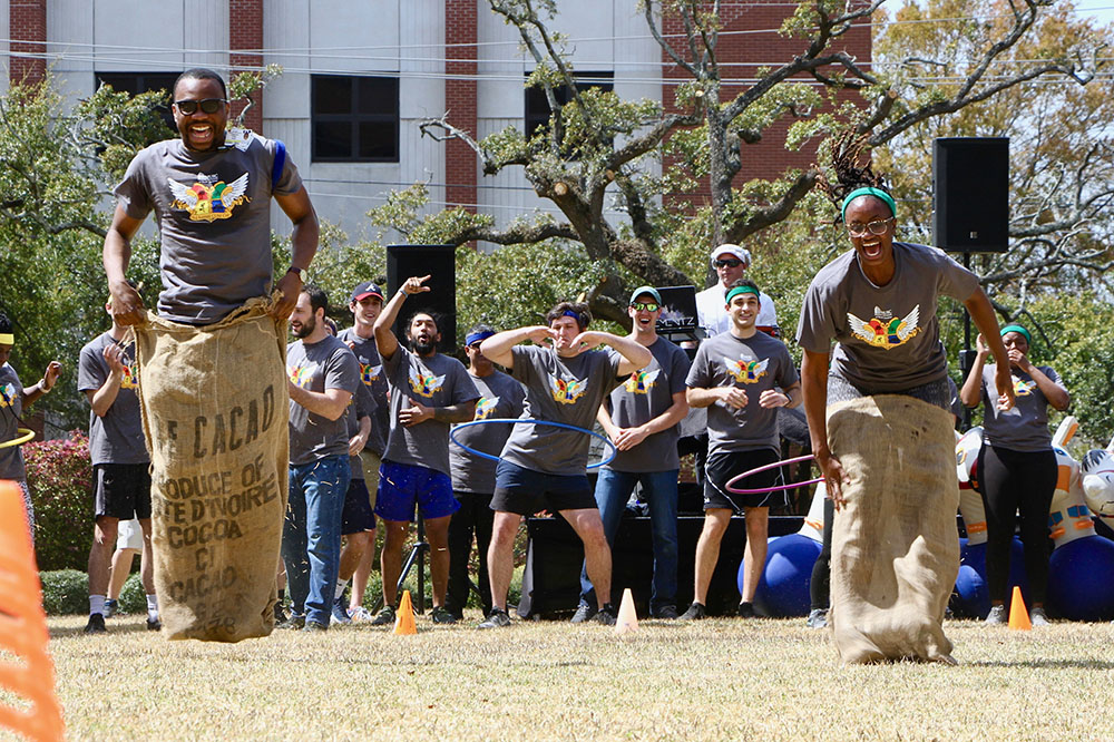 College of Medicine students compete in sack race