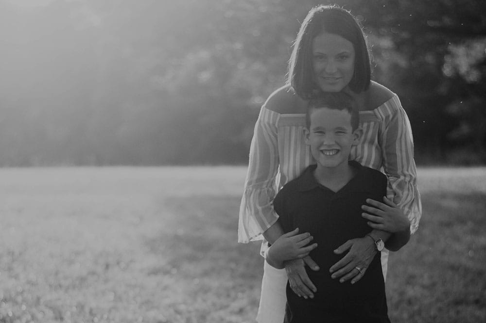 Mother and son who has fragile X syndrome
