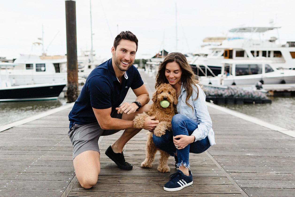 Harper and his wife enjoy the marina at Patriots Point in Mount Pleasant.