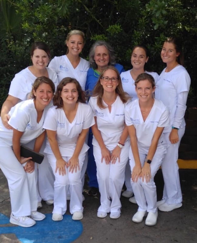 Tindall McRae with other members of her nursing class 