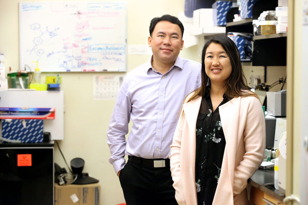 Dr. James Chou (left) and Dr. Sherine Chan (right), two of the co-founders of Neuroene Therapeutics