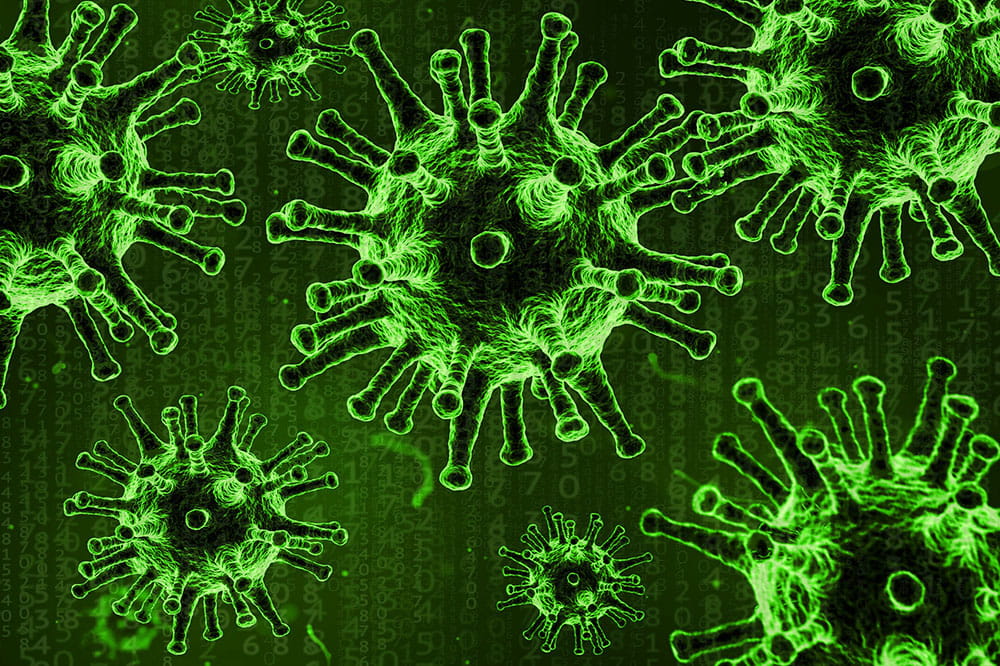 Illustration of coronavirus by Dr. StClaire from Pixabay