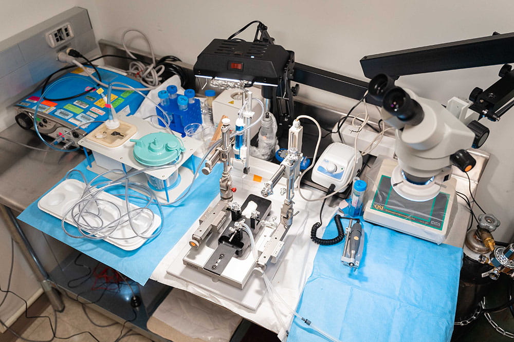 BrainPath equipment set up on a table