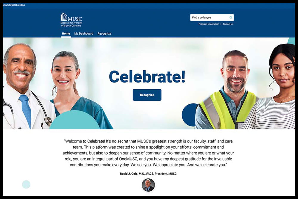 MUSC Launches Celebrate!, An Online Rewards And Recognition Program ...