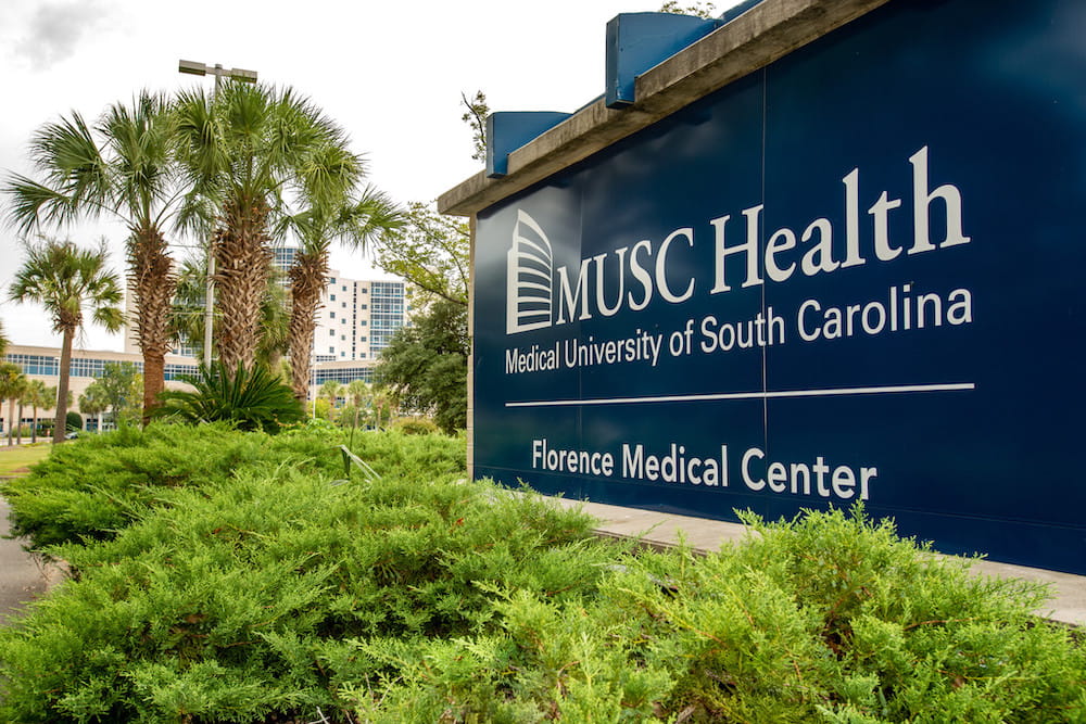 MUSC Health-Florence building, showing signage