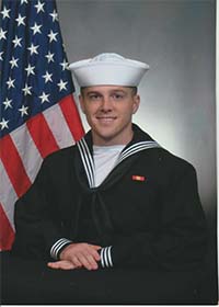 Young man in Naval uniform.