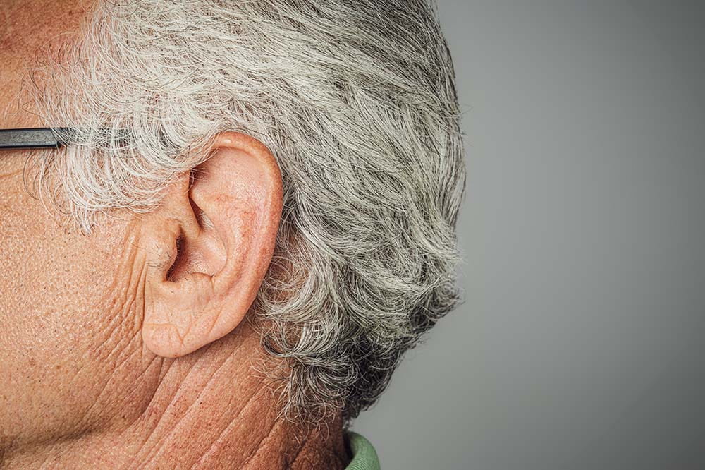 A man's left ear.