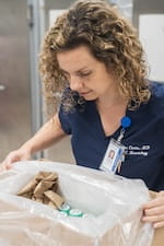 Dr. Katherine Chetta in the milk room at MUSC Shawn Jenkins Children's Hospital.